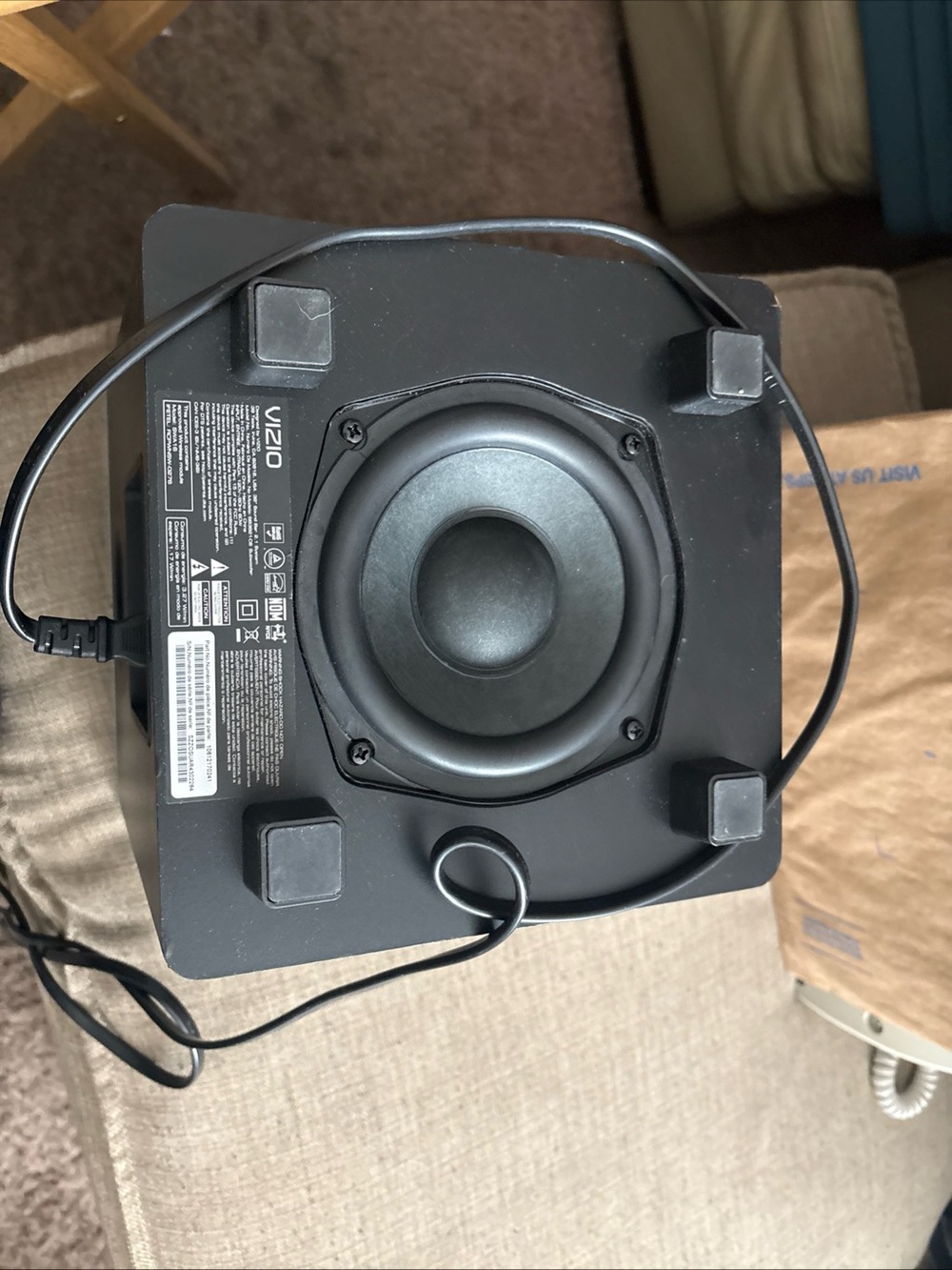 Vizio Black Portable Subwoofer Bass Speaker